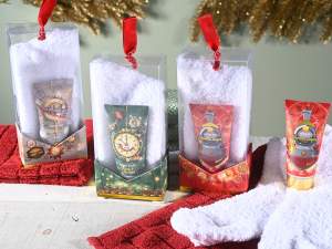 Lot en gros de chaussettes de Noël couleur crème